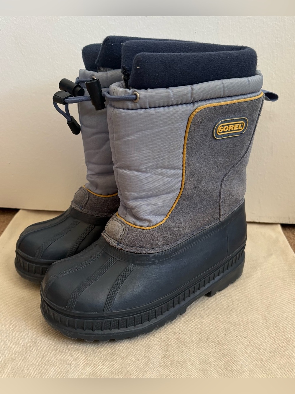 Sorel Tascko Jr Unisex Kids Mid-Calf Snow Boots Blue Gray Rubber US 13 EU 31
